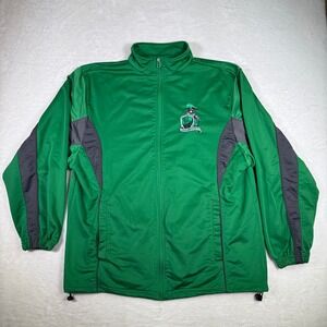 Green Knights Badger‎ Sport Track Jacket Full Zip Embroidered Logo Men's XL
